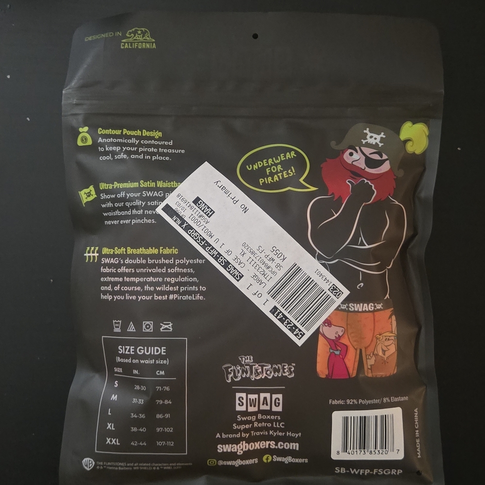 NWT! SWAG Flinstones Orange Boxer Brief - Picture 3 of 3